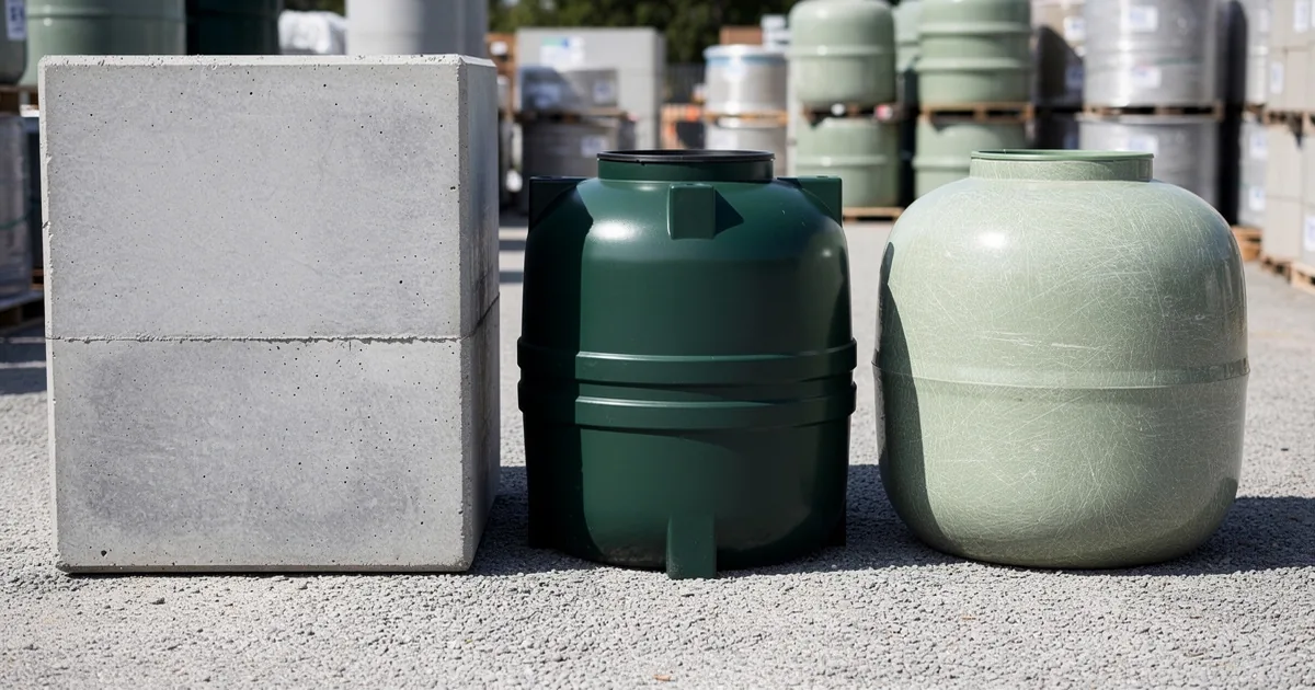 Septic Tank Materials Compared: Concrete, Plastic, and Fiberglass
